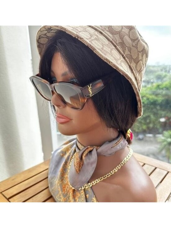 - ?- New SAINT LAURENT SLM8 Cat Eye HAVANA Brown Frame/Grey Lenses Sunglas… main image 11